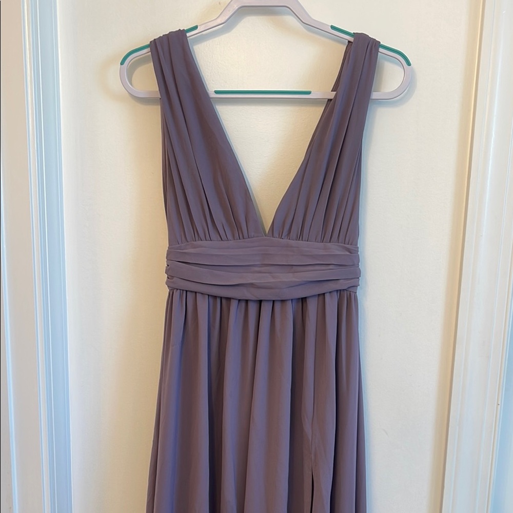 Elegant Mauve Sleeveless Dress